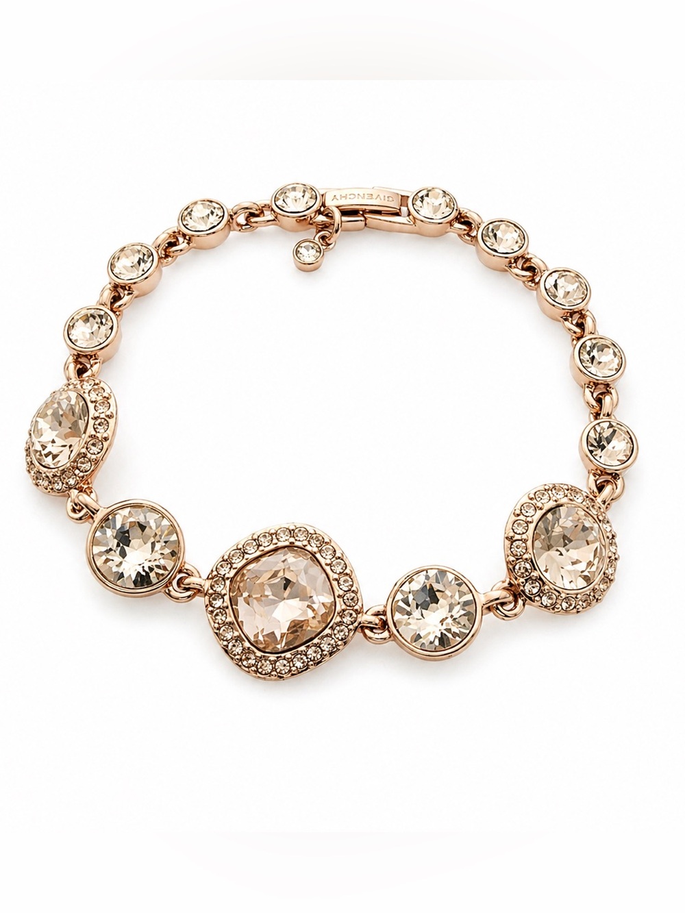 Givenchy Rose Gold Crystal Bracelet Elegant Statement Piece